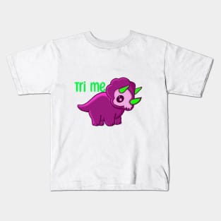 Trix the Tri Me Triceratops Kids T-Shirt